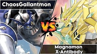 MASSIVE THROW  DCGO ChaosGallantmon vs Magnamon XAntibody [upl. by Adnamor]