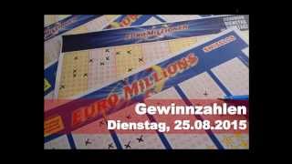 Euromillions  Gewinnzahlen Eurolotto vom Dienstag 25082015 [upl. by Dorthea]