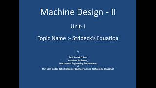 3 Unit I Stribecks equation [upl. by Sender829]