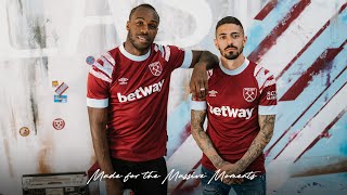 THIS IS THE NEW CLARET amp BLUE  WEST HAM UNITED UNVEIL NEW UMBRO 202223 HOME KIT [upl. by Araz]