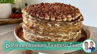 Pannenkoeken Tiramisu Taart  Koken amp bakken met SterkInDeKeuken [upl. by Dranyar35]