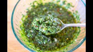 HOW TO MAKE CHIMICHURRI SAUCE—WITH LOTS OF CILANTRO [upl. by Minsat]