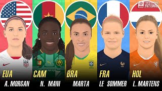 A MELHOR JOGADORA de cada SELEÇÃO  Copa do Mundo de Futebol Feminino 2019 [upl. by Lechner685]