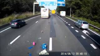 Crash dune automobiliste sur lautoroute E40 en Belgique [upl. by Philipa]