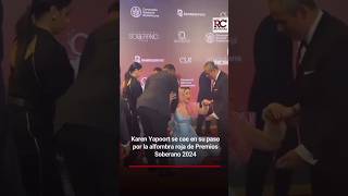 La caída de Karen Yapoort en los Premios Soberanos 2024 por Roberto Cavada [upl. by Allertse18]