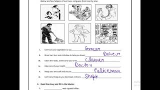 EDMC CLASS 5TH ENGLISH SOLVED WORKSHEET OF WEEK 12 CHAPTER THE TALKATIVE BARBER [upl. by Arocat]