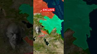 The Exclave At The Edge Of Europe 🔥shorts maps geography russia azerbaijan facts history [upl. by Bland351]