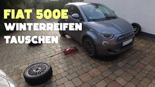 Fiat 500E  Winterreifen wechseln amp Wagenheber [upl. by Victoir]