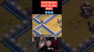 Grand Warden Entering God Mode  999 IQ  Clash Of clans [upl. by Bac455]