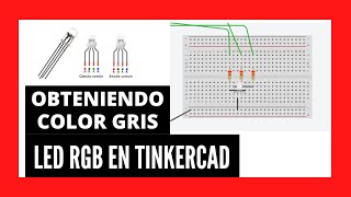 Simulación en TinkerCad paleta de colores led RGB cátodo común con potenciómetros [upl. by Lindsy]