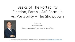 Basics of the Portability Election Part VI AB Formula vs Portability  The Showdown [upl. by Kissiah]