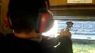 Mo shooting a Scoped Ruger Redhawk Revolver 45 magnum [upl. by Ylatan]