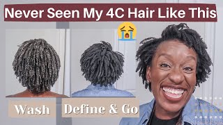 THE BEST WASH N GO ROUTINE FOR TYPE 4 HAIR ✨ Using Only Eco Styler Gel  cheymuv [upl. by Enamart959]