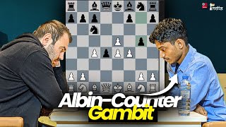 AlbinCounter Gambit against The Mighty Shakh Mamedyarov v Aravindh [upl. by Budding]