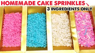 Homemade Cake sprinkles  Sprinkles in 3 Ingredient  Cake sprinkles செய்வது எப்படி [upl. by Murphy]