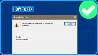 How to Fix Group Policy Error in Windows 111087 [upl. by Joash]