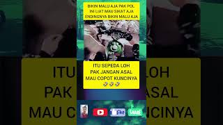 Itu sepeda loh pak jangan asal mau copot kuncinya oknumpolisi sepeda viralvideo berandashorts [upl. by Euqitsym]