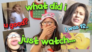 Reacting to my old videos from MIDDLE SCHOOLagain a lot happened [upl. by Divaj]