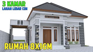 Rumah minimalis 2024 Denah 8X15m 3 kamar tidur 1 lantai elegan Makassar [upl. by Christye762]