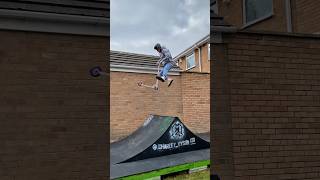 Who Would Ride This Backyard Skatepark💚shorts shortvideo viralvideo tricks scooter stunt [upl. by Blasius]