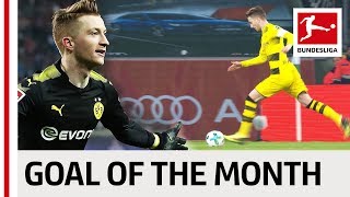 Marco Reus  February 2018s Goal of the Month Winner [upl. by Kcarb]