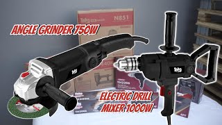 TOHO UNBOXING PART 1 ANGLE GRINDER 750W amp ELECTRIC DRILL MIXER 1000W [upl. by Thun]