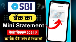 Sbi account mini statement kaise nikale  how to get sbi mini statement in pdf  sbi statement [upl. by Glass938]