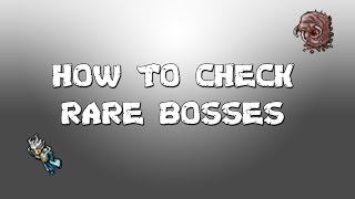 Guide How to check rare bosses [upl. by Einalem56]