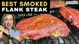 Easy Traeger Smoked Flank Steak Recipe [upl. by Eniarrol]