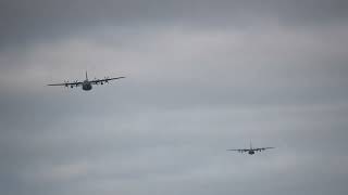 RNZAF new c130J Nz7012 and Nz7013 flyby [upl. by Acissev937]