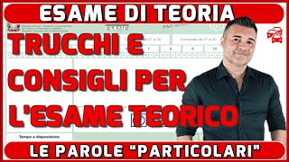 LE PAROLE quotPARTICOLARIquot  SEMPLICI TRUCCHI PER SUPERARE Più FACILMENTE LESAME TEORICO DELLA PATENTE [upl. by Osbert707]