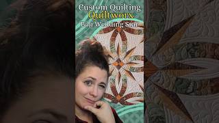 🧵Custom Longarm Machine Quilting Bali Wedding Star Quiltworx Quilt💍quilting longarmquilting [upl. by Enyawud]