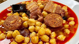 GARBANZOS CON CHORIZO Receta TRADICIONAL 😋😋😋 [upl. by Meikah]