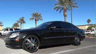 2005 Mercedes s500 w 22 Inch 3 Piece Rims [upl. by Ydda]