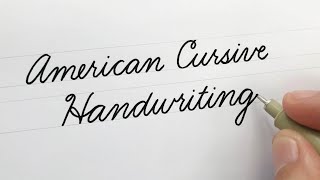 American Cursive Handwriting  For Beginners [upl. by Hanyaz653]