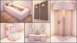 Minecraft 40 Bathroom Build Hacks and Ideas [upl. by Evers]