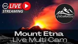 🔵 LIVE Mount Etna Volcano MultiCamera View [upl. by Griggs]