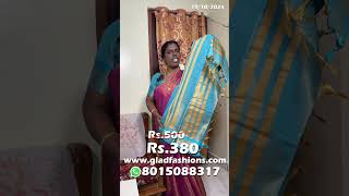 Diwali Offer Rs500 Worth Kanjivarnam Tissue Silk Saree At Just Rs380 Only gladfashions [upl. by Enileve]