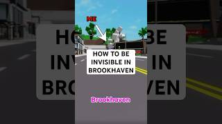 How To Become Invisible In Brookhaven Rp 🏡 Roblox roblox brookhavenrp tutorial invisible [upl. by Tiphany643]