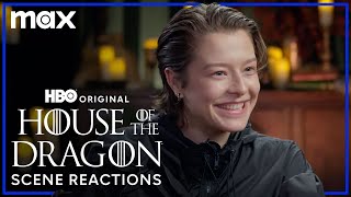 Emma DArcy amp Olivia Cooke React To House of the Dragon Scenes  House of the Dragon  Max [upl. by Eeroc]