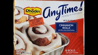 Rhodes Bake N Serv AnyTime Cinnamon Rolls Review [upl. by Merridie]