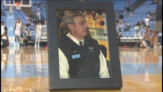 Carolina basketball community honors the memory of longtime floor usher John Schleich [upl. by Leisha]