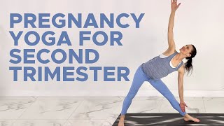 Pregnancy Yoga Second Trimester 30 Minute Prenatal Yoga [upl. by Llevra715]