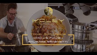 Moley Robotic Kitchen cooks Kimchi amp Polish Sausage Spaghetti [upl. by Patnode957]