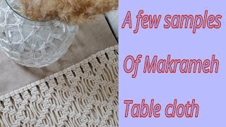 A few samples of Makrameh table clothmacrame macramedecor tablecloth [upl. by Eatnuahc]