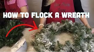 DIY How to Flock a Christmas Wreath Tree or Garland [upl. by Eeznyl]