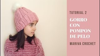 Tutorial 2  Cómo hacer un gorro con pompón [upl. by Dorine]