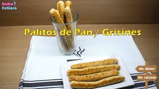 Palitos de pan  Grisines sin gluten [upl. by Marlane]