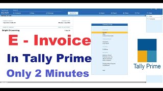 How To Generate E Invoice in Tally Prime in Hindi 2024  Tally Tutorial tallyprime einvoice tally [upl. by Noremmac]