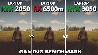 LAPTOP RTX 2050 vs RX 6500m vs RTX 3050 Gaming Benchmark Test in 2024  Which one is Better [upl. by Kym]